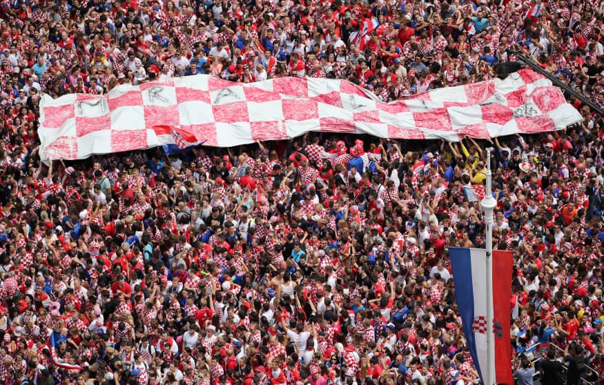 استقبال أسطورى لمنتخب كرواتيا وصيف كأس العالم