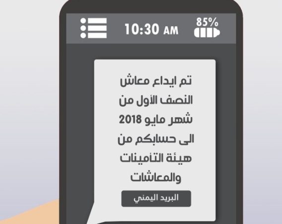 هيئة التامينات تصرف نصف معاش للمتقاعدين المدنيين وتدشن خدمة ابلاغهم بمواعيد الصرف عبر رسائل الهاتف الsms