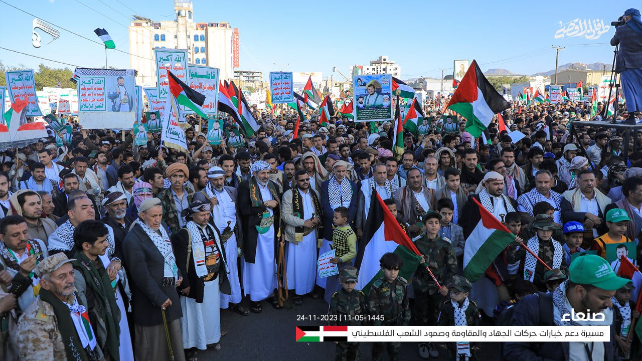 صنعاء تشهد مسيرة كبرى تضامنا مع فلسطين