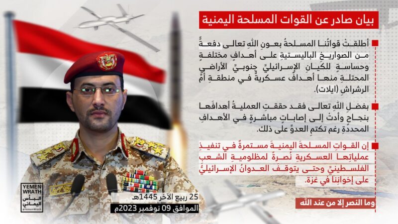 العميد سريع يكشف عن أطلاق دفعة من الصواريخ الباليستية على أهداف مختلفة وحساسة لكيان العدو الصهيوني