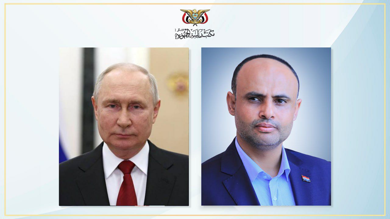 الرئيس المشاط يهنئ الرئيس الروسي “فلاديمير بوتين” بفوزه في الانتخابات