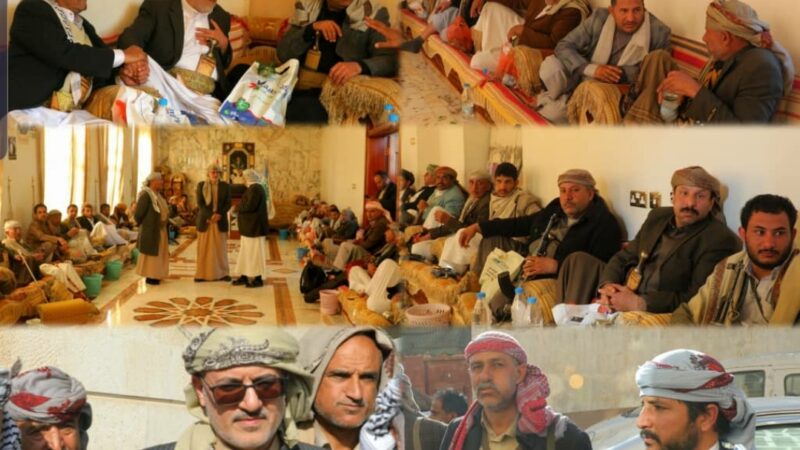 وفد مجلس التلاحم القبلي يزور السجين المحرر عبدالفتاح القهالي نجل الشيخ المناضل مجاهد القهالي