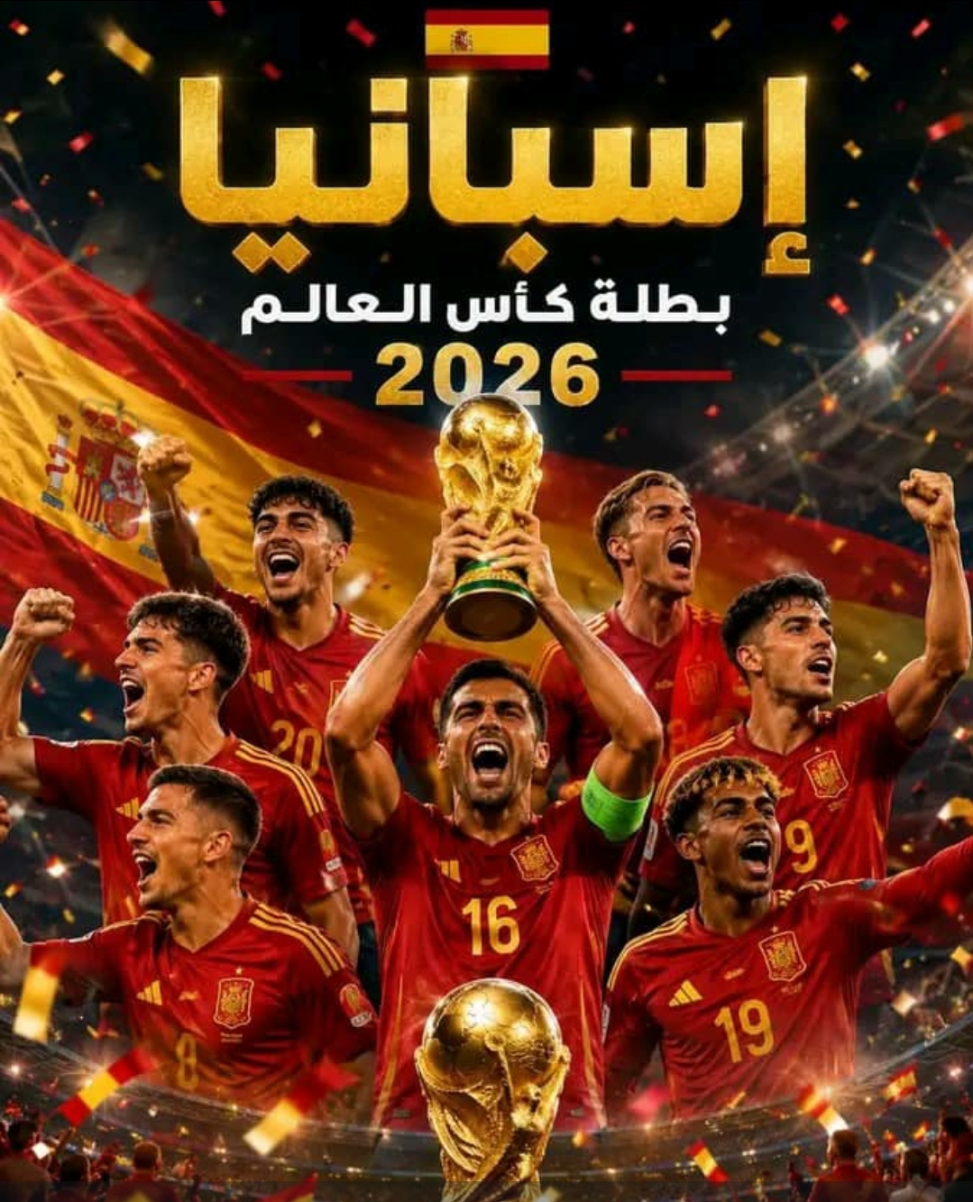 إسبانيا بطل كأس العالم 2026 للمرة الثانية في تاريخه