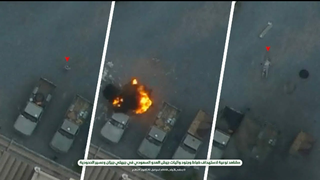 مشاهد نوعية لاستهداف ضباط وجنود وآليات العدو السعودي في جيزان وعسير